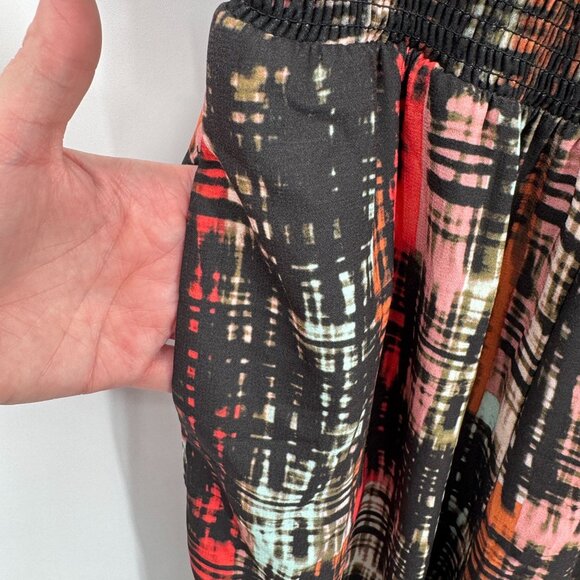 Elevenses FAB! Jumpsuit Womens Small Black Brushstroke Print Polyester Pockets - Picture 9 of 10